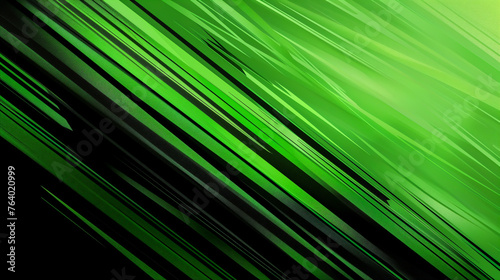 Abstract green background with black lines, copy space