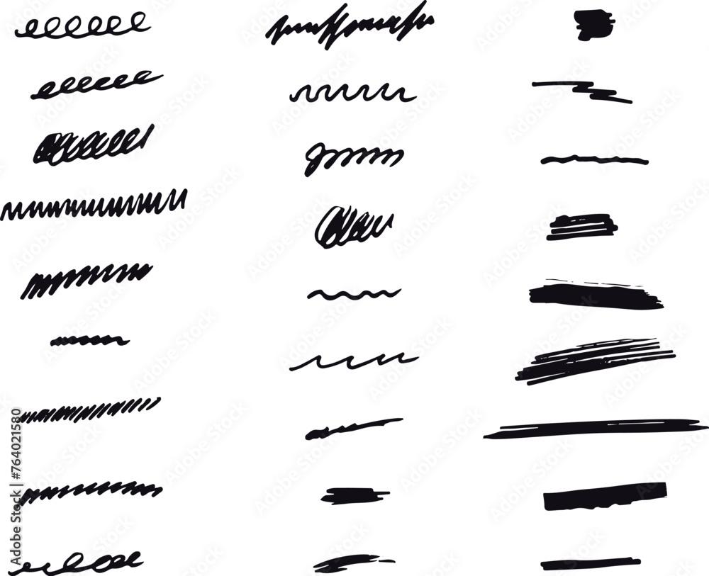 Black ink grunge brush strokes. Creative art concept, vector Black ink grunge brush strokes. Creative art concept, vector