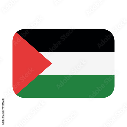 vector palestine flag on white background