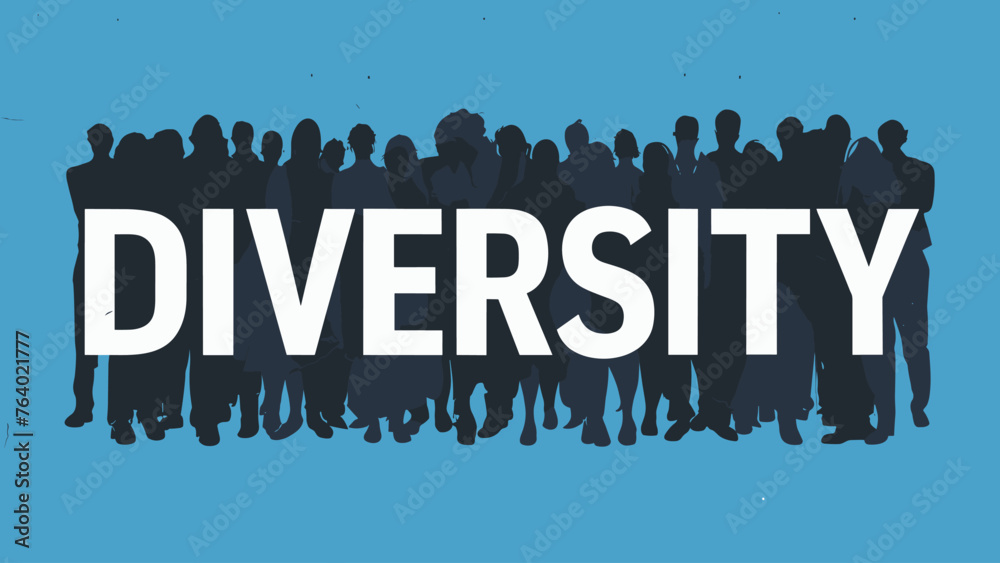 Diversity, Equality, Inclusion banner. Different people stand side by side together. Diversity, Equality, Inclusion banner. Different people stand side by side together.