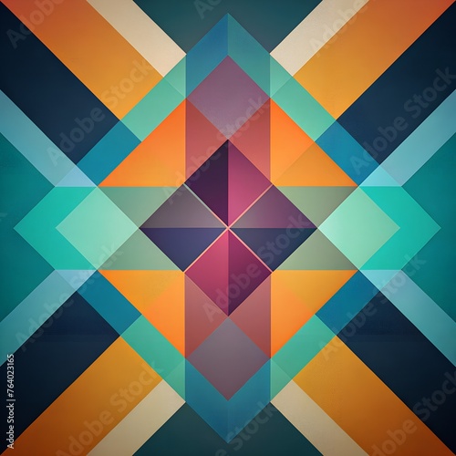 minimalist geometric pattern background with intersecting lines and vibrant contrasting colors