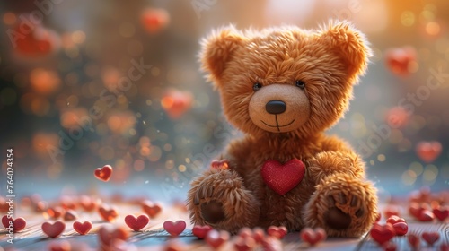 teddy bear with christmas gift © Teddy Bear