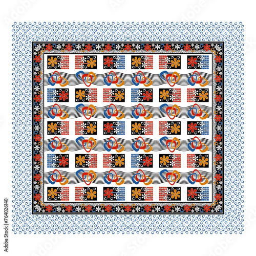bedsheet design digital art use hand work and digital printing