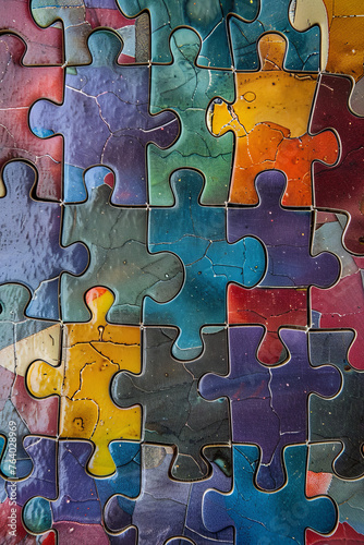 Colorful jigsaw puzzle background