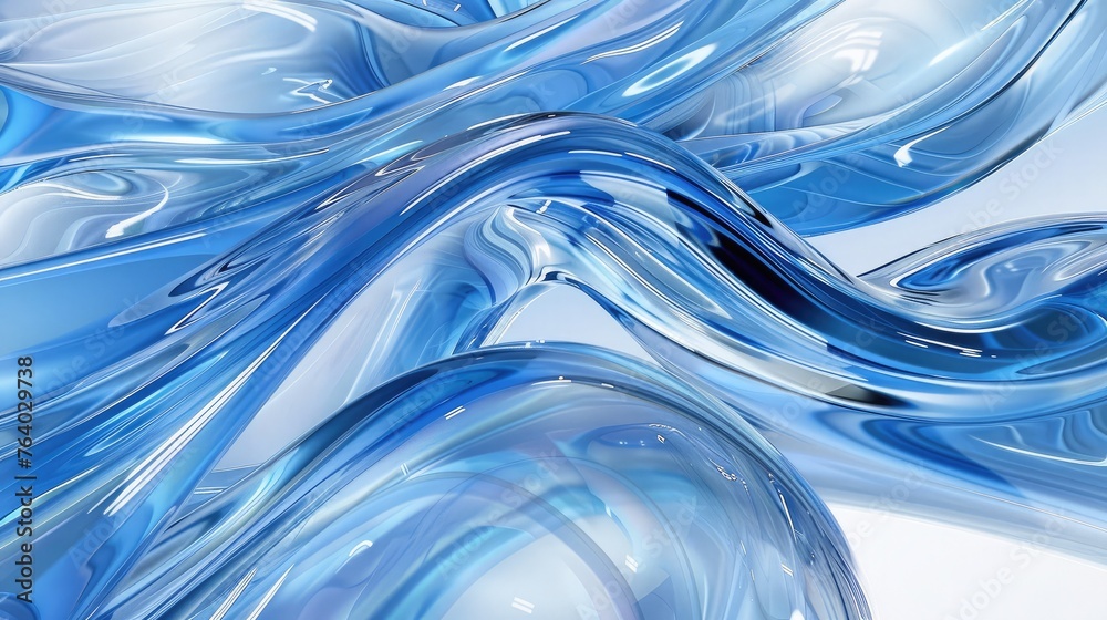 Abstract Background Glass Tube Blue Transparent Wave