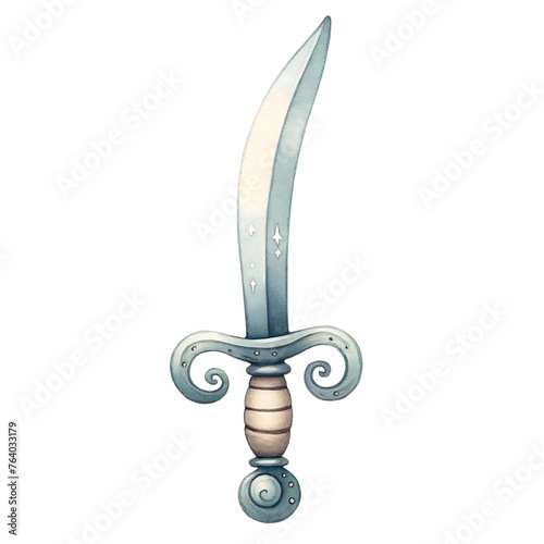 Fantasy Pirate Sword with Star Motif
