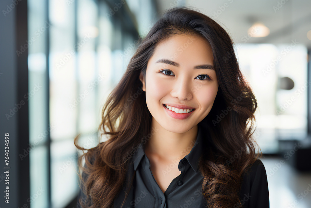 Created with generative AI picture of confident office worker IT specialist system administrator manager