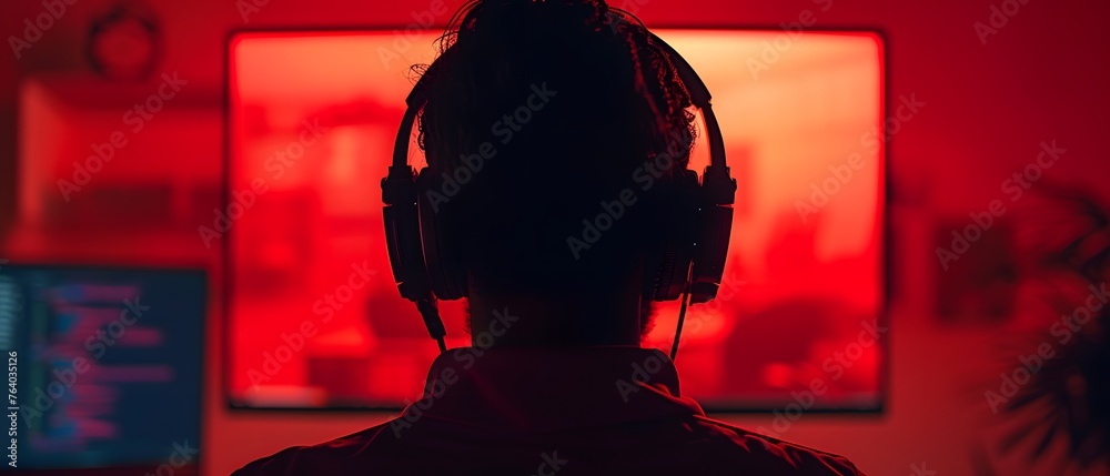 ภาพประกอบสต็อก Illustration of call center worker doesn't look ...