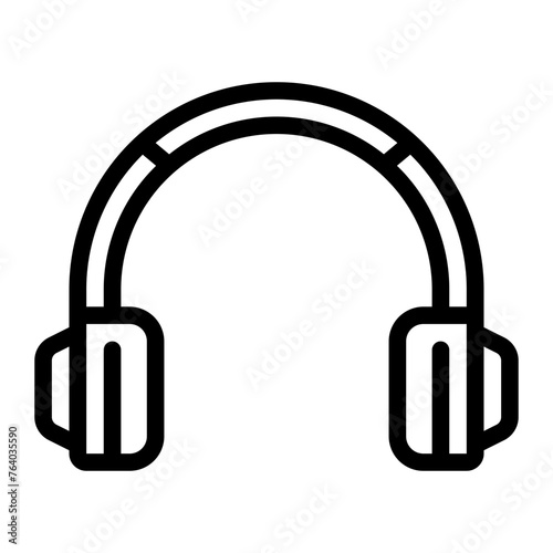 headphones line icon