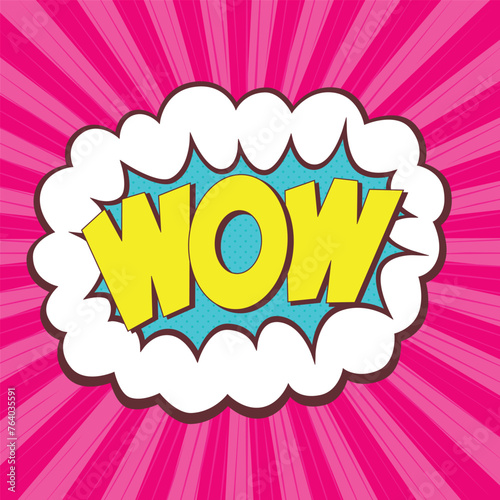 Speech Bubble in Pop-Art Style. Comic starburst pattern.