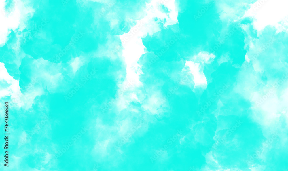 Fototapeta premium Blue smoke texture on white background