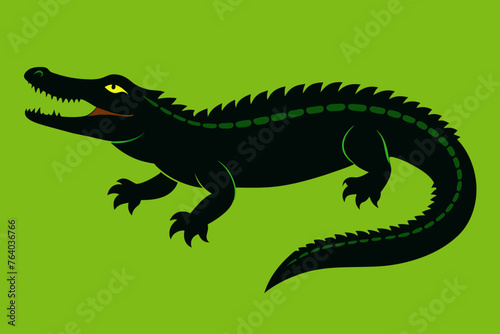 alligator-silhouette. © mk graphics
