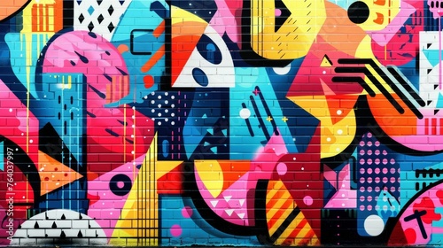 An artistic fusion of modern Gen-Z techniques and classic  80s and  90s graffiti  captured in a vibrant and dynamic vector illustration.