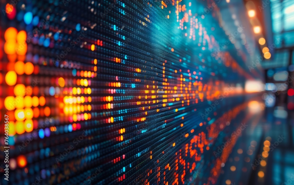 A comprehensive look at a market exchange ticker tape showcasing real-time updates of international markets. A comprehensive look at a market exchange ticker tape showcasing real-time updates of international markets.