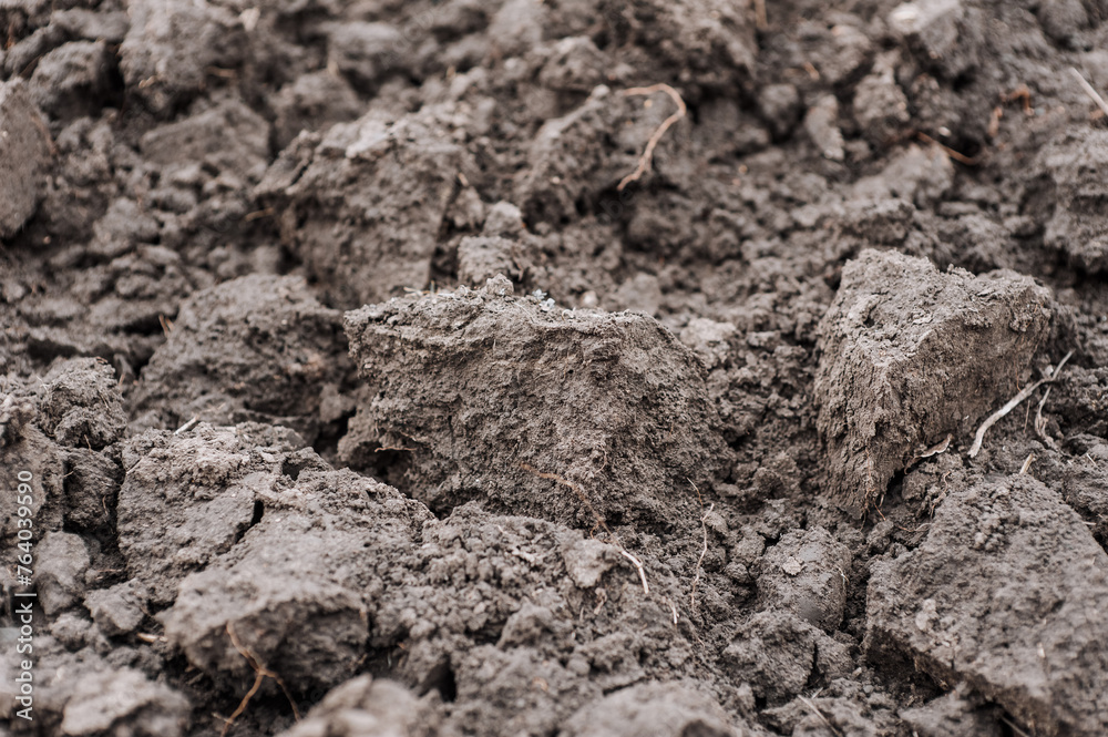Background, texture of dug up dry earth, Ukrainian black soil. Nature photography, agriculture and gardening concept. Background, texture of dug up dry earth, Ukrainian black soil. Nature photography, agriculture and gardening concept.