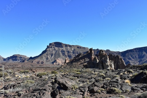 Los Roques de García dans la Caldeira de las Cañadas au cœur du parc national du Teide à Ténérife dans les îles Canaries