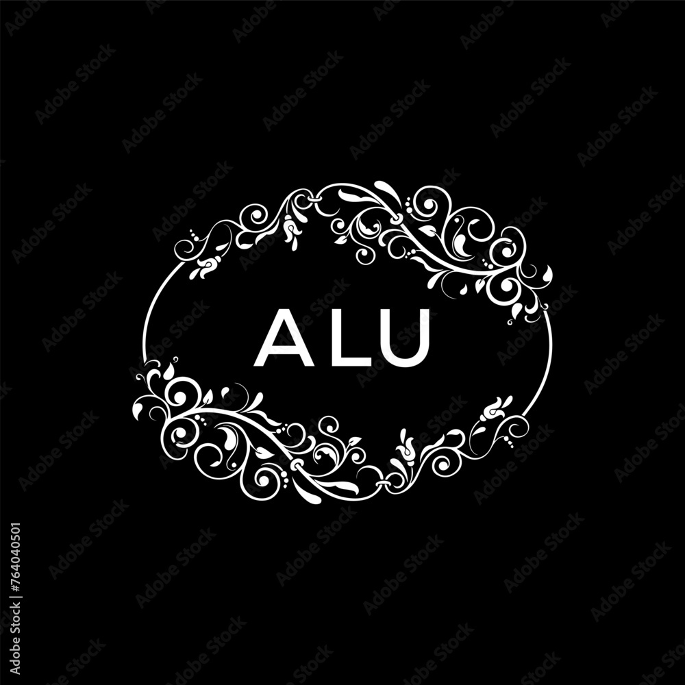 ALU  logo design template vector. ALU Business abstract connection vector logo. ALU icon circle logotype.
