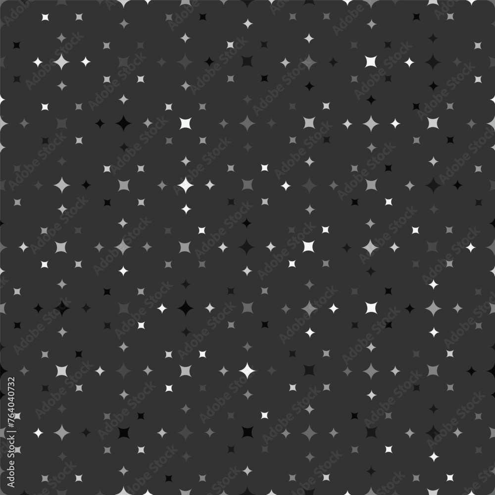 Black and white sparkles seamless pattern. seamless pattern with stars festive wrapping paper background kids texture. 