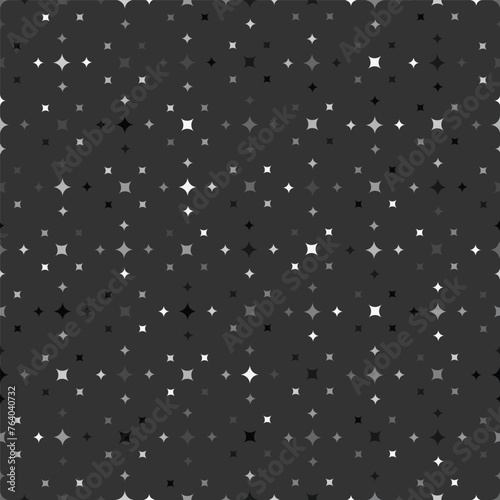 Black and white sparkles seamless pattern. seamless pattern with stars festive wrapping paper background kids texture. 