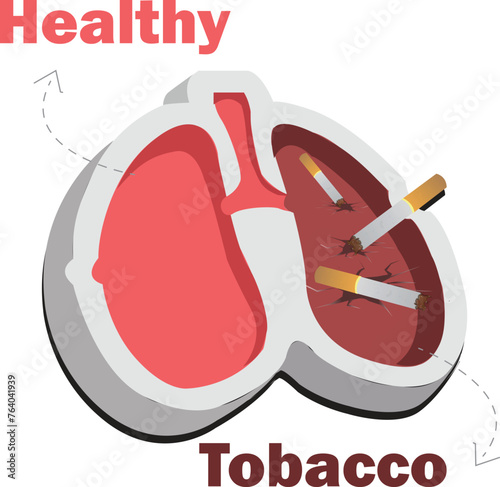 This is simple and vector World No Tobacco day and it is editable. photo