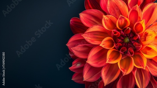 Dahlia flower design for autumn season. With room to add your own text. © Suleyman