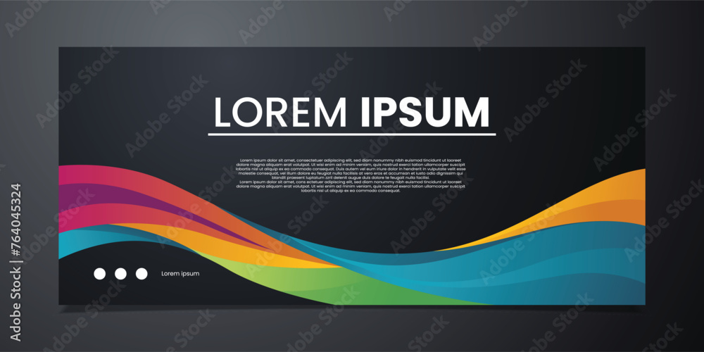 Naklejka premium BANNER BACKGROUND ABSTRACT FULL COLOR TEMPLATE VECTOR