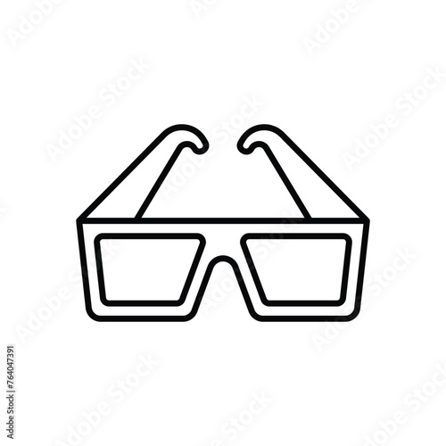 Thin Line 3d Glasses vector icon