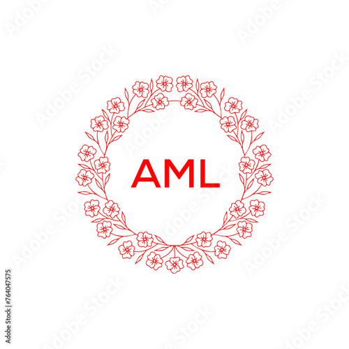 AML  logo design template vector. AML Business abstract connection vector logo. AML icon circle logotype.
