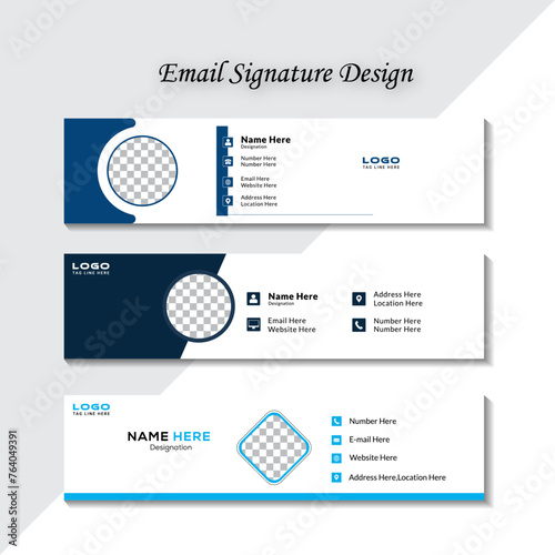 Email Signature Design, Business email signature with 3 Types Design.