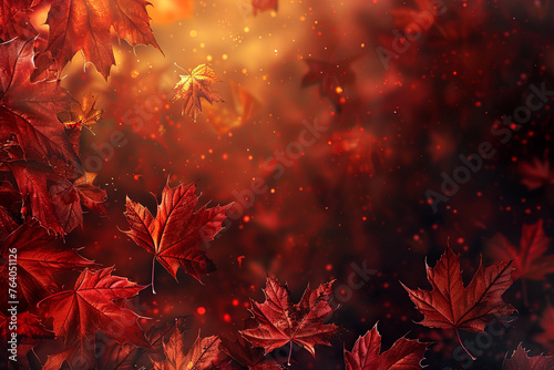 Autumn maple leaves foliage for background photo