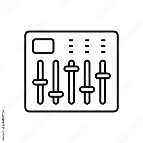 Thin Line Equalizer vector icon
