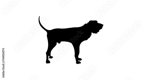 Bloodhound emblem, black isolated silhouette