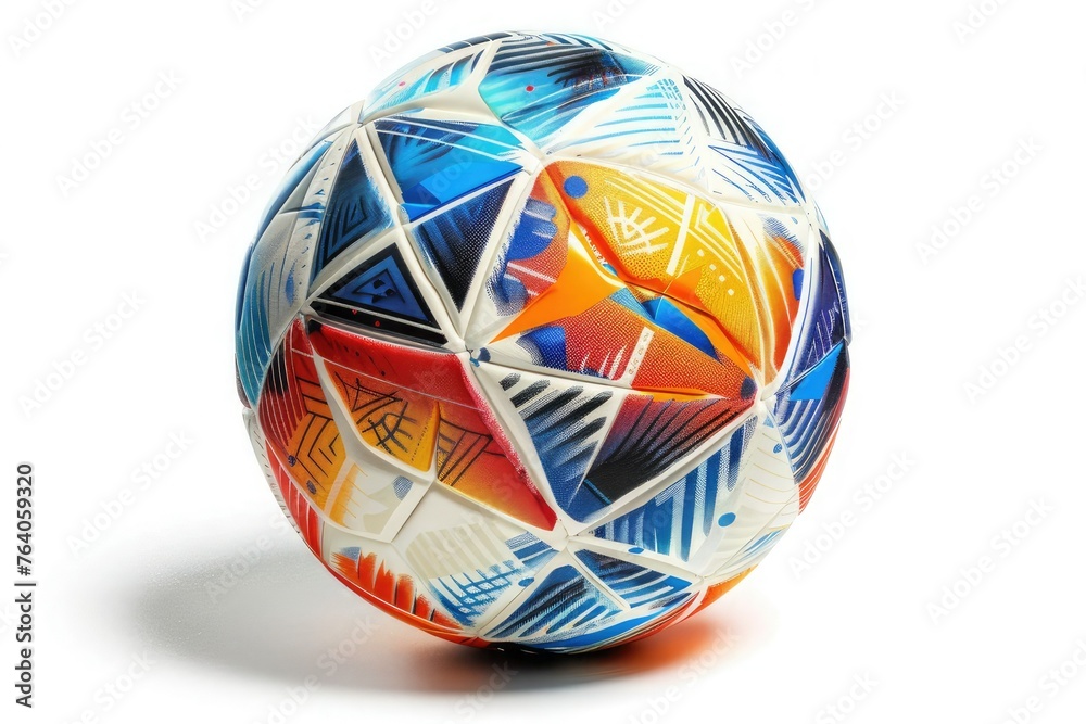 soccer ball isolated on white background, Sport equipment with detailed texture and stitches. soccer ball isolated on white background, Sport equipment with detailed texture and stitches.