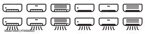 air conditioner icon, ac symbol, cool ventilation