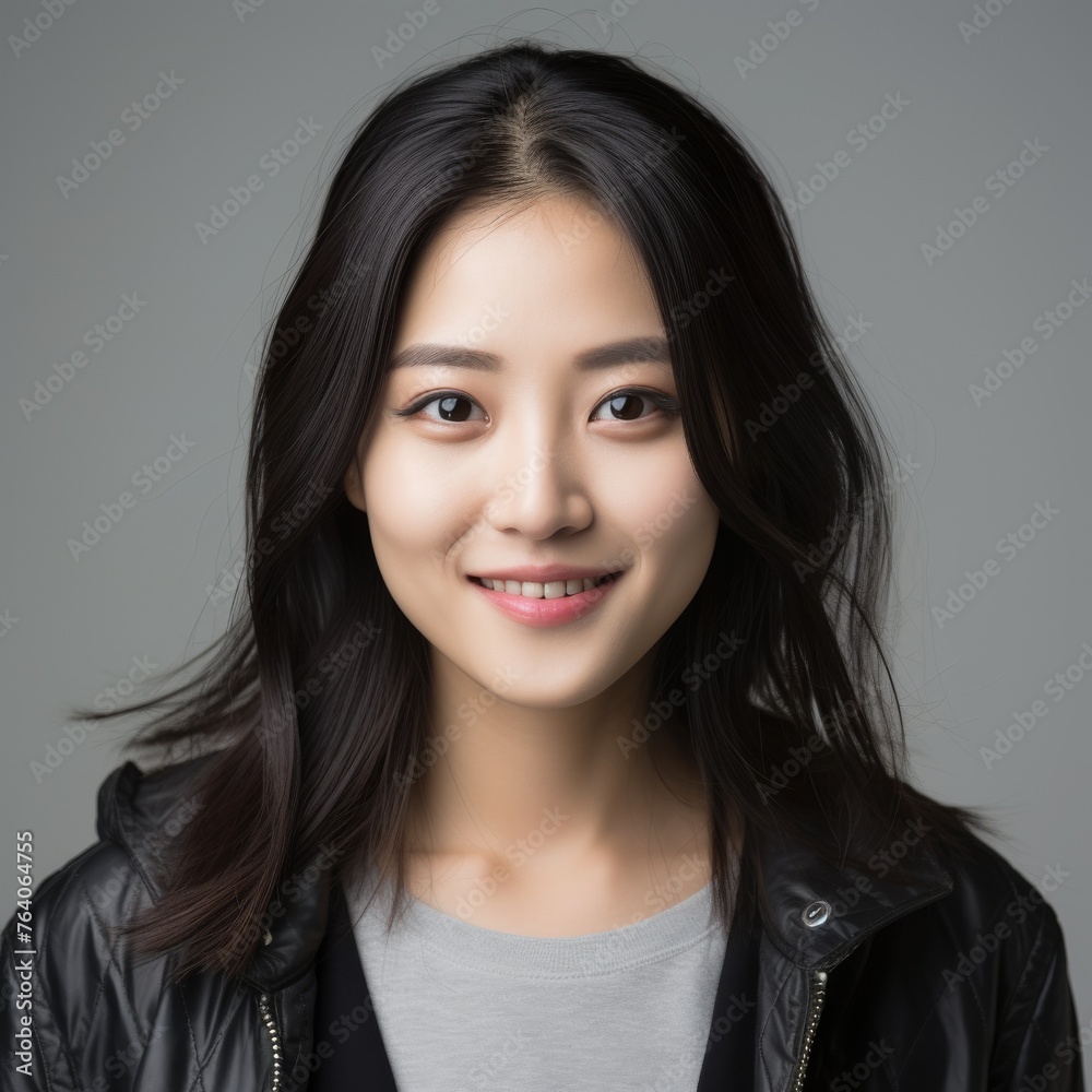 Portrait of a smiling young Asian woman suitable for lifestyle or beauty Portrait of a smiling young Asian woman suitable for lifestyle or beauty