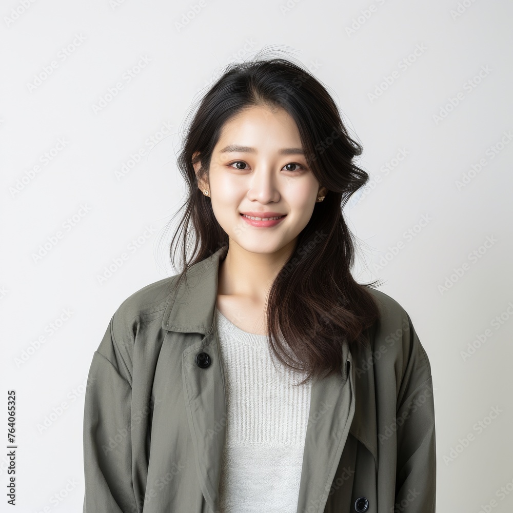 Portrait of a smiling young Asian woman suitable for fashion and lifestyle industries Portrait of a smiling young Asian woman suitable for fashion and lifestyle industries