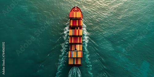 Efficiently moving cargo across the world to fuel international business growth. Concept Global Shipping, Cargo Logistics, International Trade, Supply Chain Management, Business Expansion