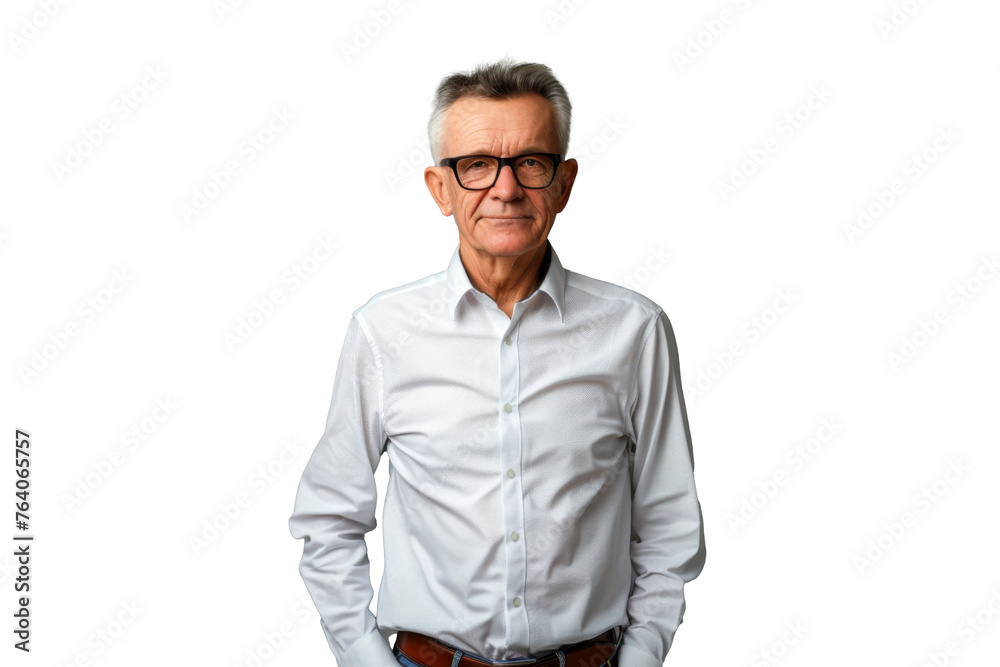 Portrait studio Smart and healthy senior business man wearing suit and t shirt that posing and smiling relaxedly isolated on transparent png background. Portrait studio Smart and healthy senior business man wearing suit and t shirt that posing and smiling relaxedly isolated on transparent png background.