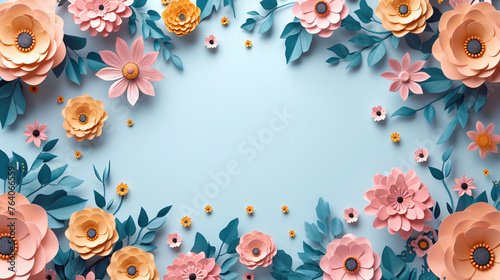 invitation card flower background
