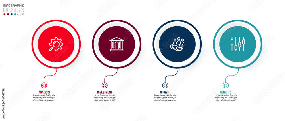 Infographic template business concept with option.
Infographic template business concept with option.