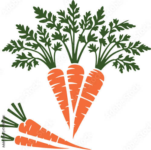 carrots  silhouette style  Design 