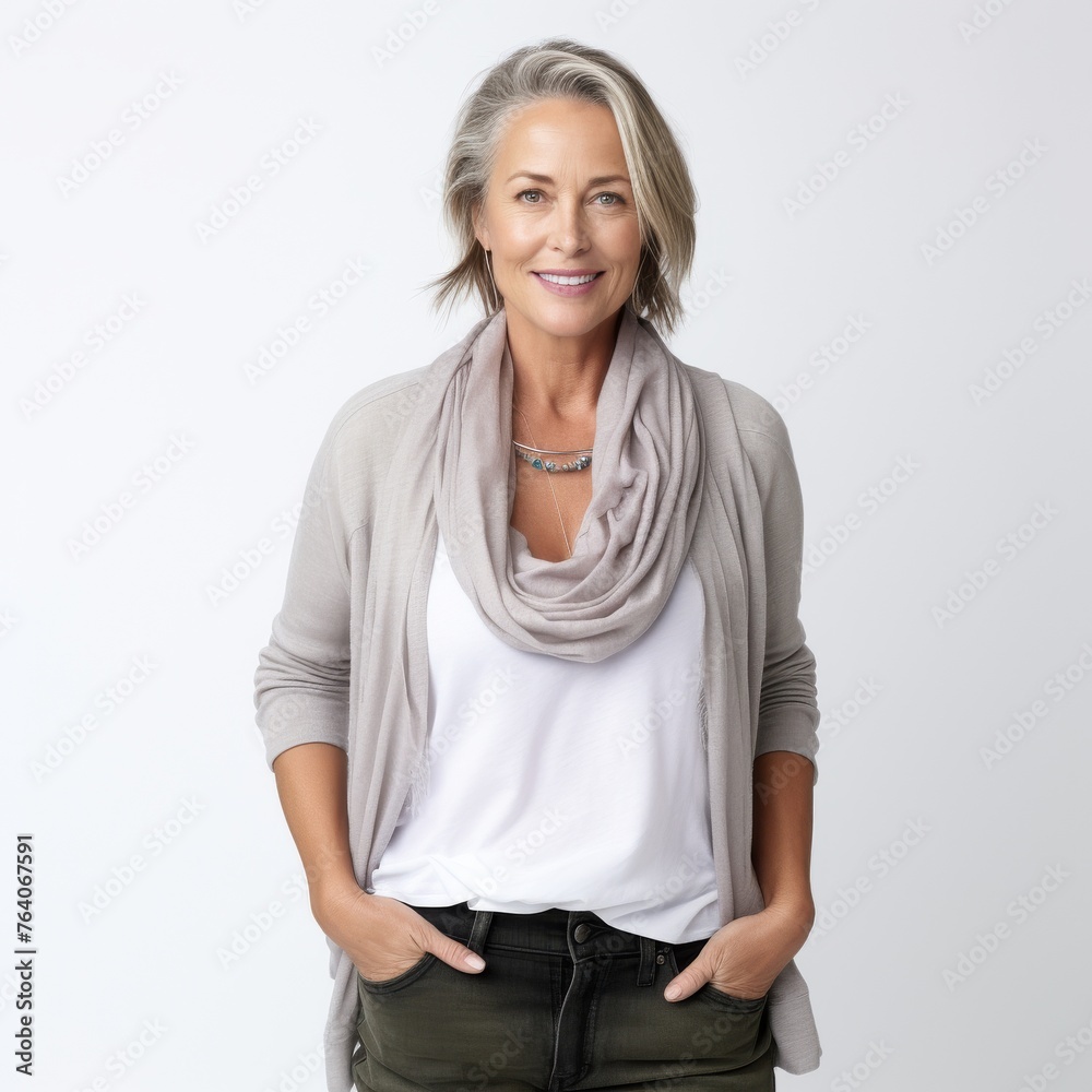 Portrait of a confident middle-aged woman for lifestyle or fashion branding Portrait of a confident middle-aged woman for lifestyle or fashion branding