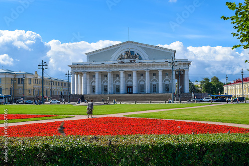 The Exchange building in Saint Petersburg, Russia