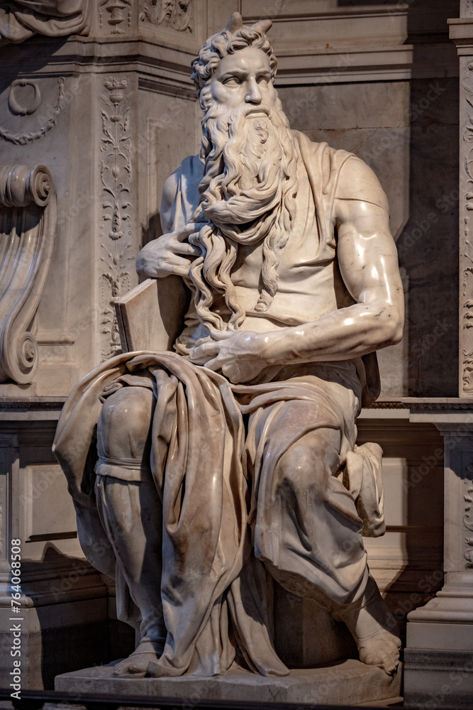 Moses by Michaelangelo in St. Peter's in Chains