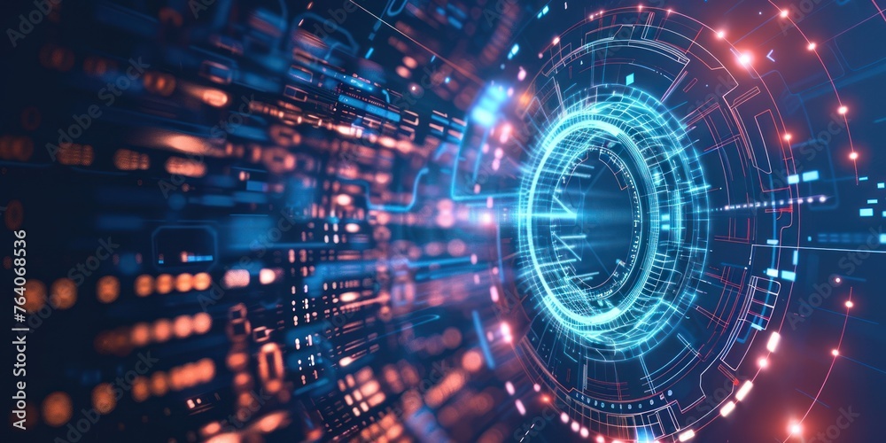 Fototapeta premium Generate a photo of future technology background