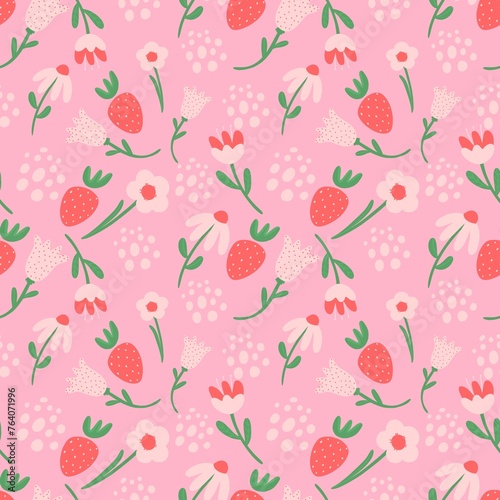 seamless pattern with flowers © Анастасия Рафалко