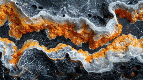 Close-up of agate stone patterns