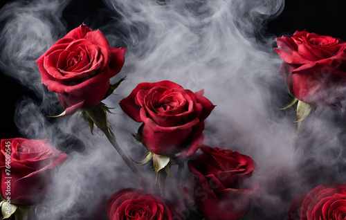 1 - 1Cascade of smoke beautifully covering a bouquet of fabric flowers 