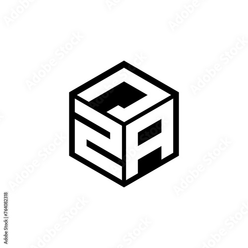 ZAJ letter logo design with white background in illustrator, cube logo, vector logo, modern alphabet font overlap style. calligraphy designs for logo, Poster, Invitation, etc.