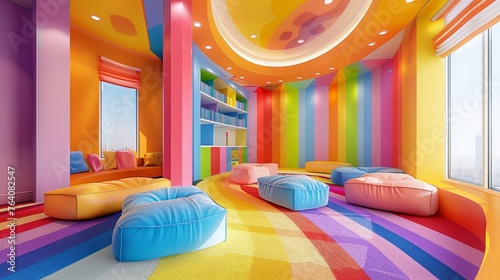 Colorful room, colorful room.